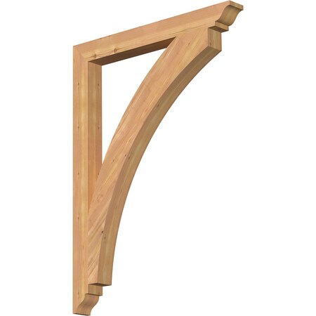 Ekena Millwork Thorton Traditional Smooth Bracket, Western Red Cedar, 3 1/2"W x 34"D x 46"H BKT04X34X46THR01SWR